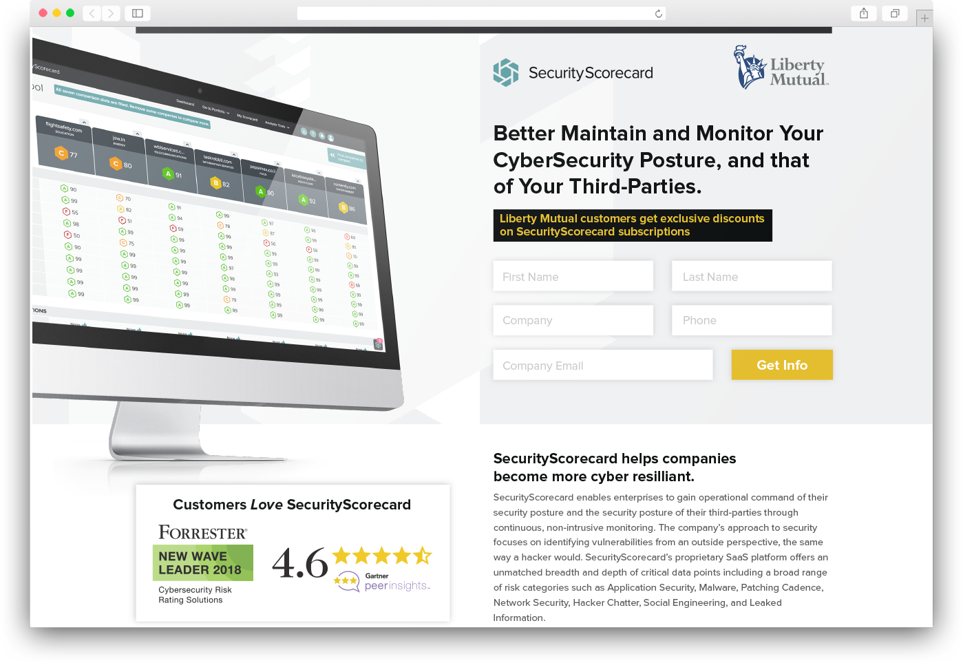 SecurityScorecard Partnership Landing Page